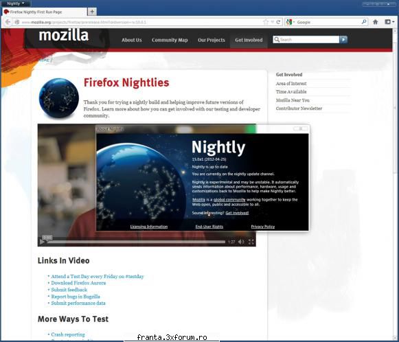 acesta este cel mai nou build de firefox nightly: cea mai versiune a browser de versiunea 30 mozilla