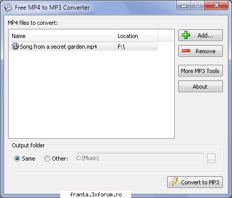 mp4 to mp3 converter is a windows utility that quickly converts mp4 to mp3 audio also supports avi,